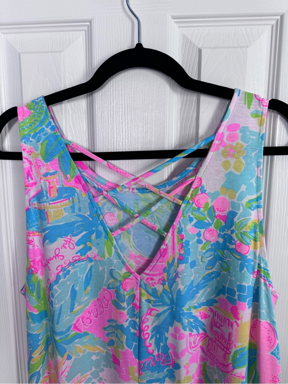 Lilly Pulitzer Pink Blue Green Floral Tank Dress - Picture 3 of 4